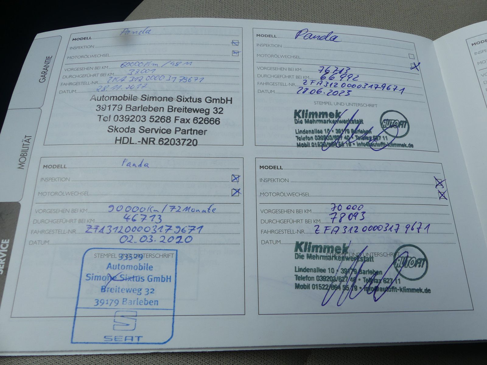 Fahrzeugabbildung Fiat Panda Lounge