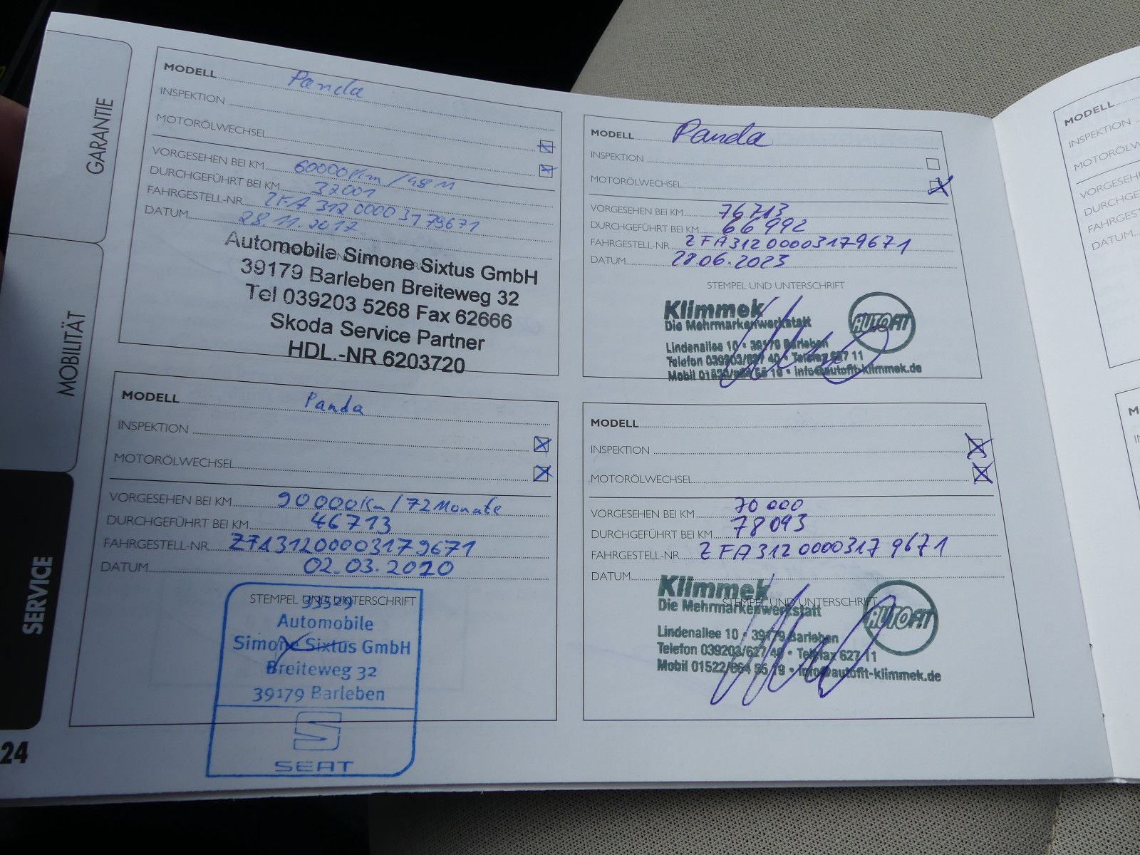 Fahrzeugabbildung Fiat Panda Lounge