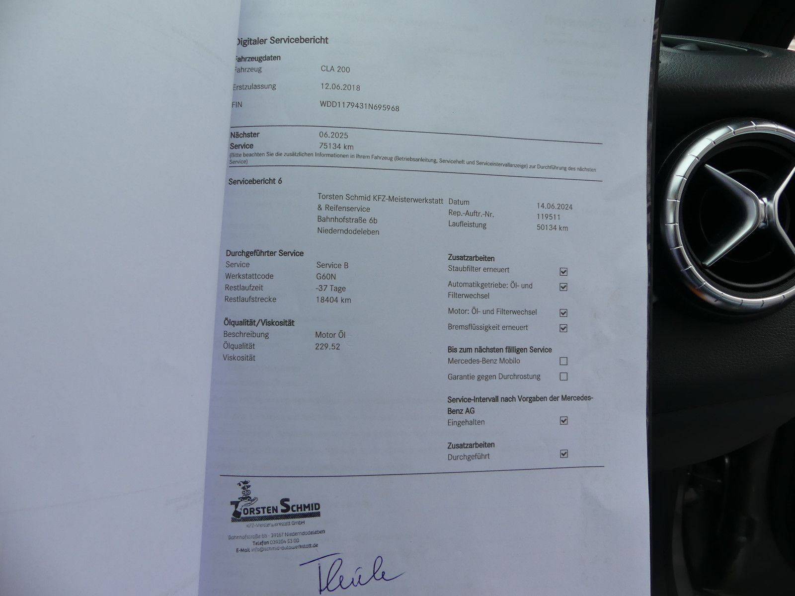 Fahrzeugabbildung Mercedes-Benz CLA Shooting Brake CLA 200 *Serviceheft**58tkm*