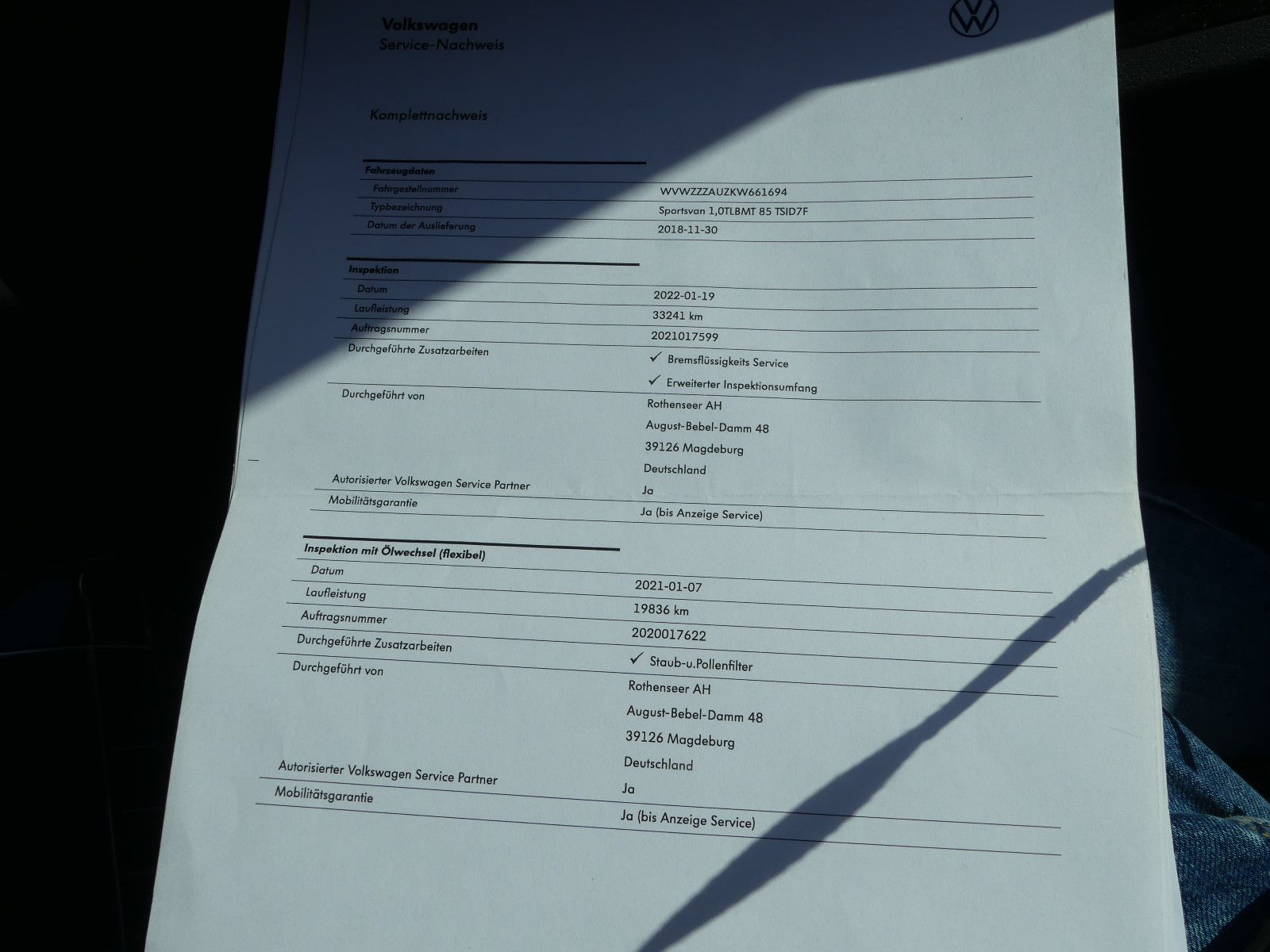 Fahrzeugabbildung Volkswagen Golf Sportsvan VII Trendline*1.HAND*82TKM*