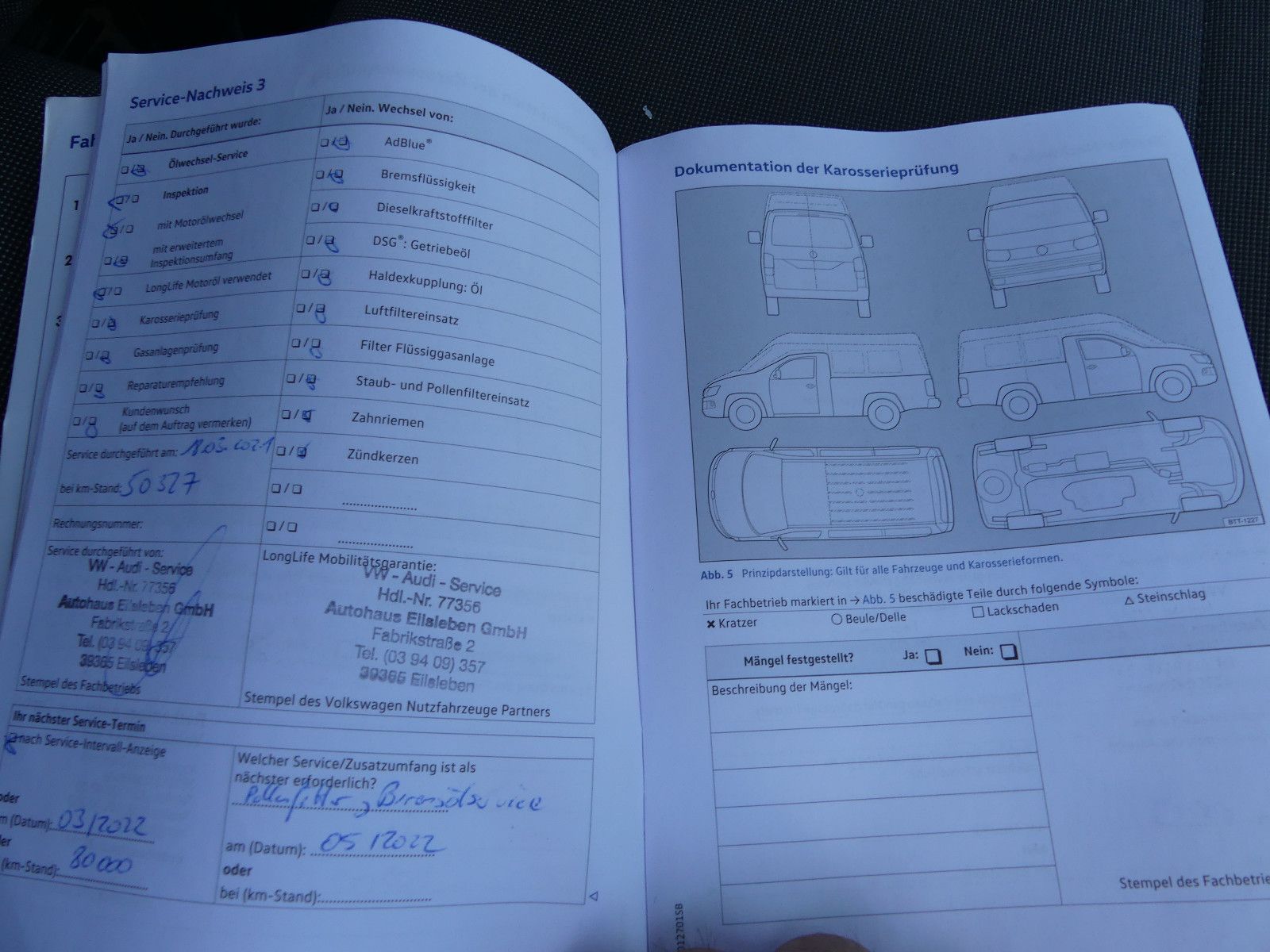 Fahrzeugabbildung Volkswagen T6 Transporter Pritsche Pritsche Doppelkabine la