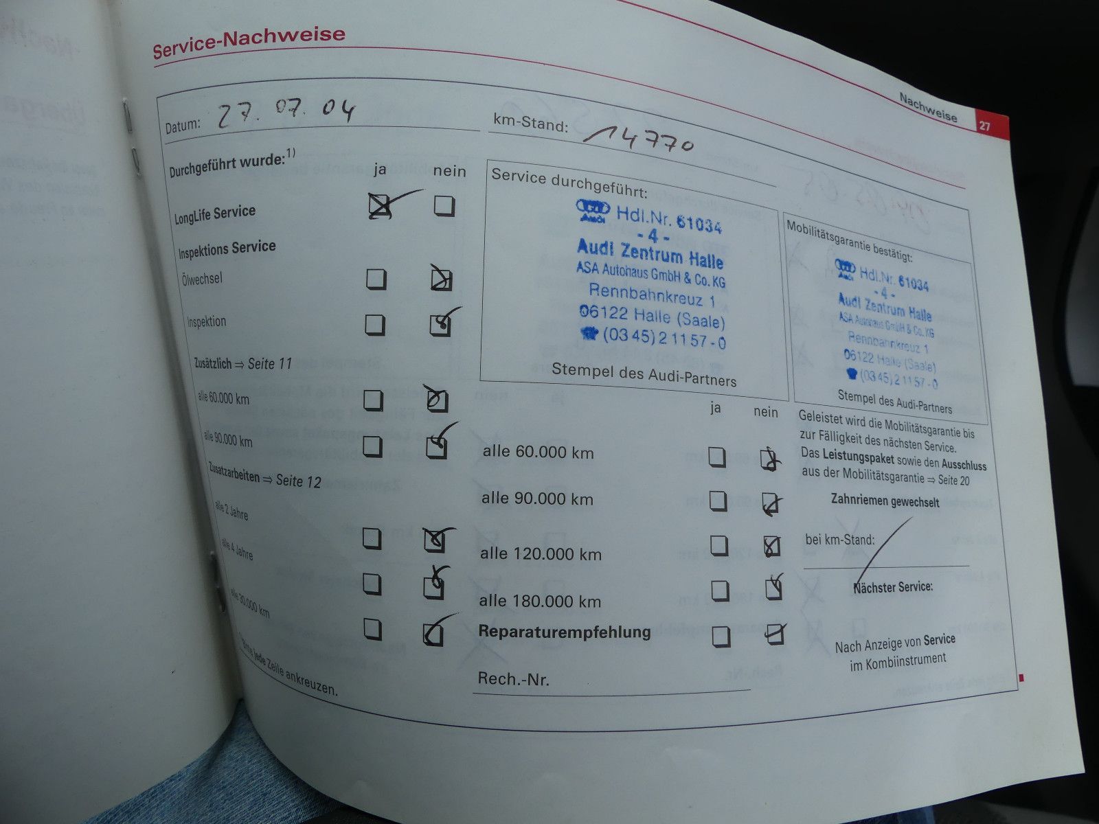 Fahrzeugabbildung Audi A4 2.0 multitronic
